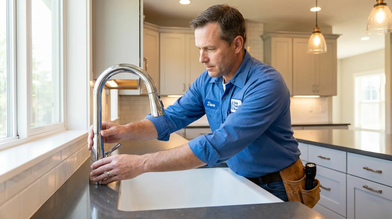 Kitchen faucet installation by Johns Plumbing LLC in Saint Francisville